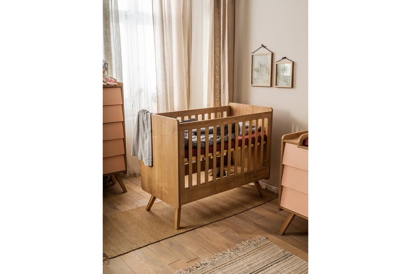 Sprinkelseng Vintage 60x120 cm Tre/Natur - Brun - Møbler - Barnemøbler - Barneseng & Juniorseng - Sprinkelseng