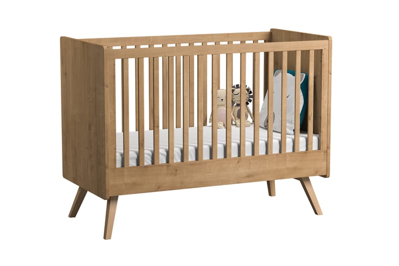 Sprinkelseng Vintage 70x140 cm Tre/Natur - Ek - Møbler - Barnemøbler - Barneseng & Juniorseng - Sprinkelseng