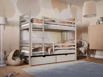 Suno Køyeseng to soveplasser 90x190 cm - Beige - Møbler - Barnemøbler - Barneseng & Juniorseng - Loftseng
