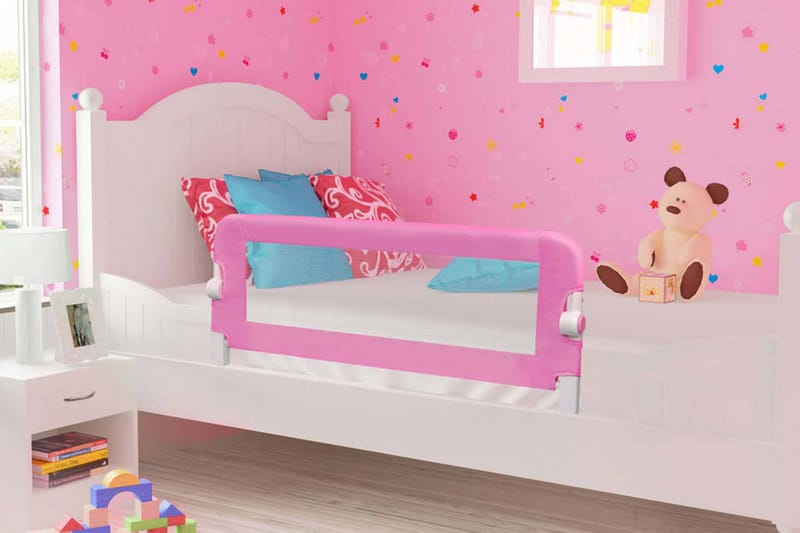 Sengehest småbarn rosa 120x42 cm polyester - Rosa - Tilbehør barneseng