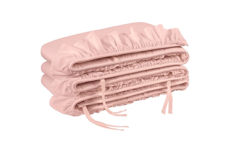 Sprinkelsengbeskyttelse Volang 28 x 360 cm Rosa - Tekstiler & tepper - Sengetøy - Sengekappe & kanttøy - Sengekappe kontinentalseng