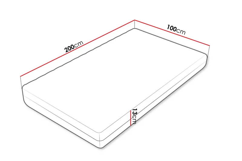 Unona Skummadrass 200x100 cm - Møbler - Senger - Madrasser - Skummadrass