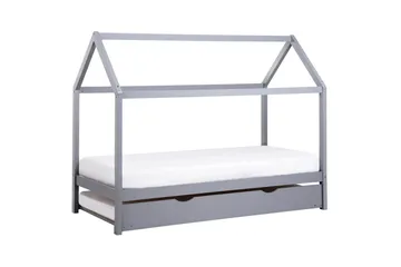 Uttrekkbar barneseng Crillon - Grå - Møbler - Barnemøbler - Barneseng & Juniorseng - Husseng