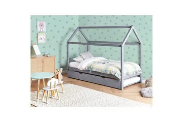 Uttrekkbar barneseng Crillon - Grå - Møbler - Barnemøbler - Barneseng & Juniorseng - Husseng