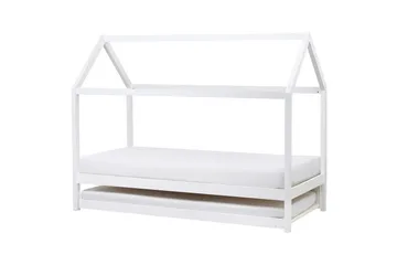 Uttrekkbar barneseng Crillon - Hvit - Møbler - Barnemøbler - Barneseng & Juniorseng - Husseng
