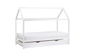 Uttrekkbar barneseng Crillon - Hvit - Møbler - Barnemøbler - Barneseng & Juniorseng - Husseng