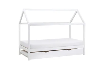 Uttrekkbar barneseng Crillon - Hvit - Møbler - Barnemøbler - Barneseng & Juniorseng - Husseng