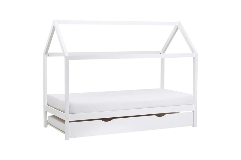 Uttrekkbar barneseng Crillon - Hvit - Møbler - Barnemøbler - Barneseng & Juniorseng - Husseng