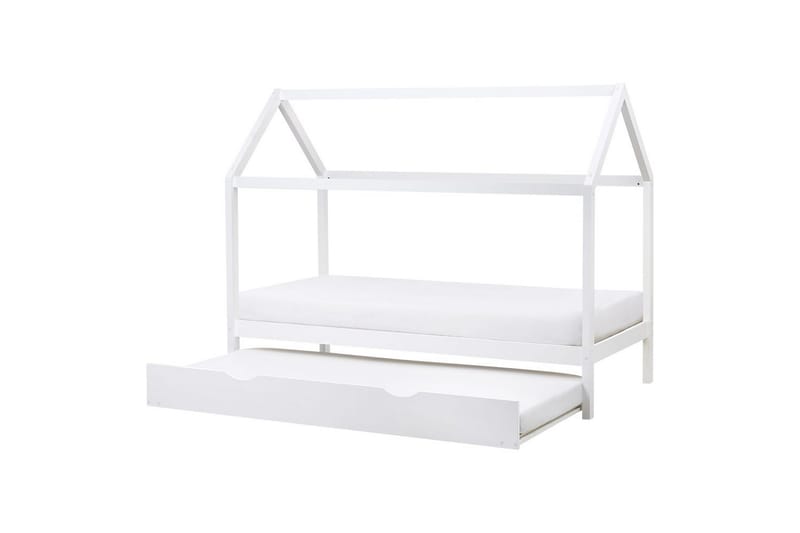 Uttrekkbar barneseng Crillon - Hvit - Møbler - Barnemøbler - Barneseng & Juniorseng - Husseng