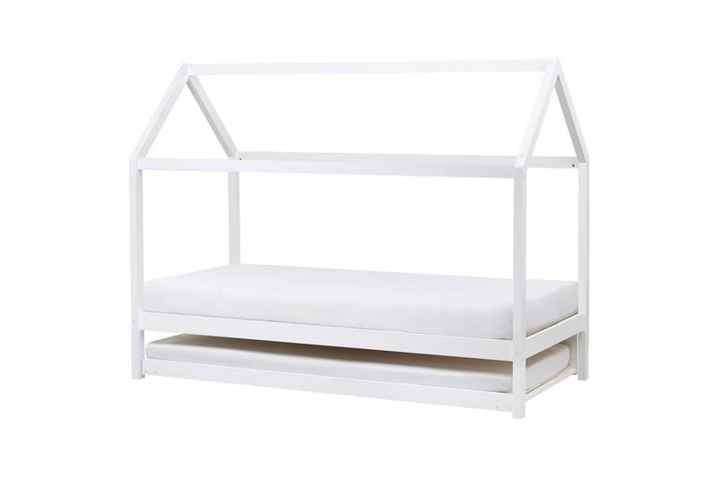 Uttrekkbar barneseng Crillon - Hvit - Møbler - Barnemøbler - Barneseng & Juniorseng - Husseng
