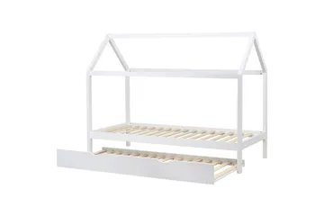 Uttrekkbar barneseng Crillon - Hvit - Møbler - Barnemøbler - Barneseng & Juniorseng - Husseng