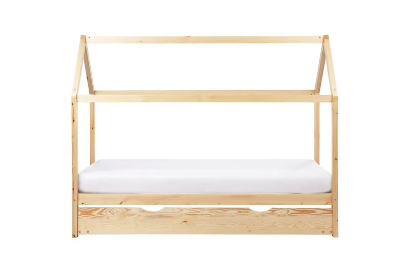 Uttrekkbar barneseng Crillon - Lyst tre - Møbler - Barnemøbler - Barneseng & Juniorseng - Husseng