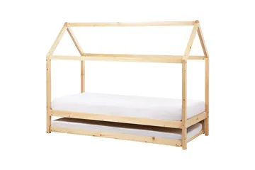 Uttrekkbar barneseng Crillon - Lyst tre - Møbler - Barnemøbler - Barneseng & Juniorseng - Husseng