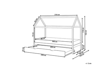 Uttrekkbar barneseng Crillon - Lyst tre - Møbler - Barnemøbler - Barneseng & Juniorseng - Husseng