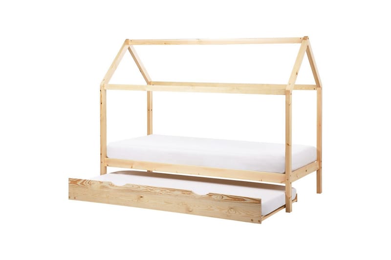 Uttrekkbar barneseng Crillon - Lyst tre - Møbler - Barnemøbler - Barneseng & Juniorseng - Husseng