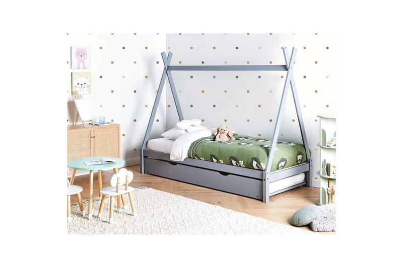 Uttrekkbar barneseng Talmontiers - Grå - Møbler - Barnemøbler - Barneseng & Juniorseng - Husseng