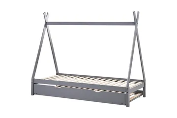 Uttrekkbar barneseng Talmontiers - Grå - Møbler - Barnemøbler - Barneseng & Juniorseng - Husseng