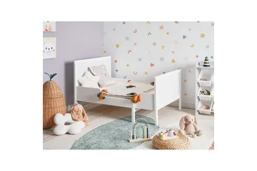 Uttrekkbar småbarnsseng Montigny - Hvit - Møbler - Barnemøbler - Barneseng & Juniorseng - Vokseseng