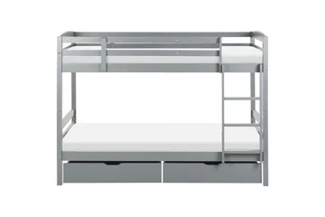 Våningssäng med lådor Beliani Regat med lådor Grå Grey - Møbler - Barnemøbler - Barneseng & Juniorseng - Loftseng