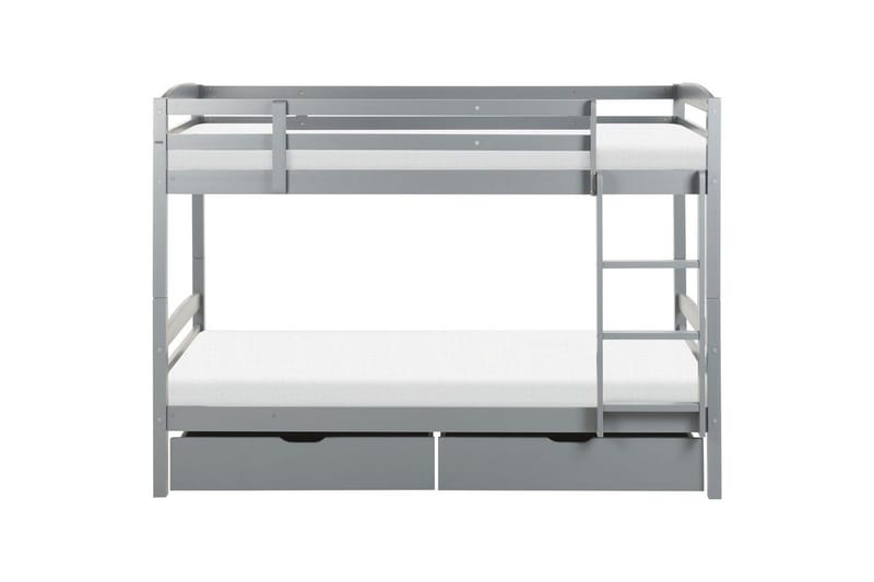 Våningssäng med lådor Beliani Regat med lådor Grå Grey - Møbler - Barnemøbler - Barneseng & Juniorseng - Loftseng