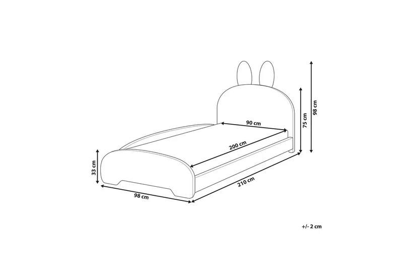 Barneseng Perros - Hvit - Møbler - Barnemøbler - Barneseng & Juniorseng