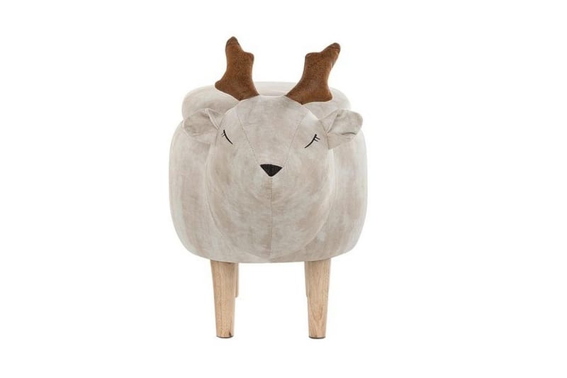 Sittepuff Burtonon med Oppbevaring - Beige - Møbler - Barnemøbler - Barnestol - Barnekrakk