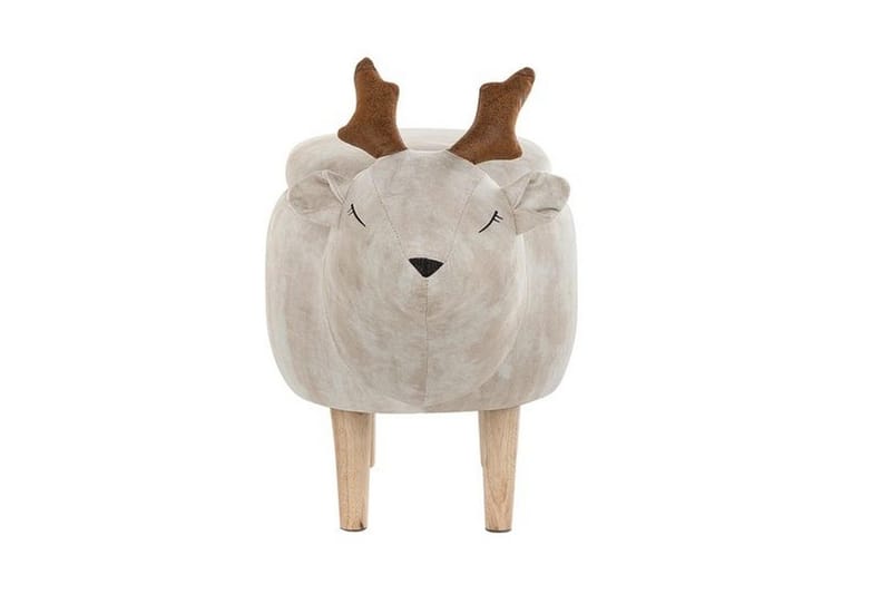 Sittepuff Burtonon med Oppbevaring - Beige - Barnekrakk