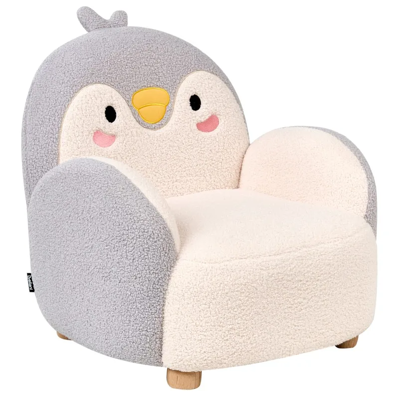 Barnelenestol Hervik - Grå, hvit, brun/ 50x55x60 - Møbler - Barnemøbler - Barnestol - Barnelenestol