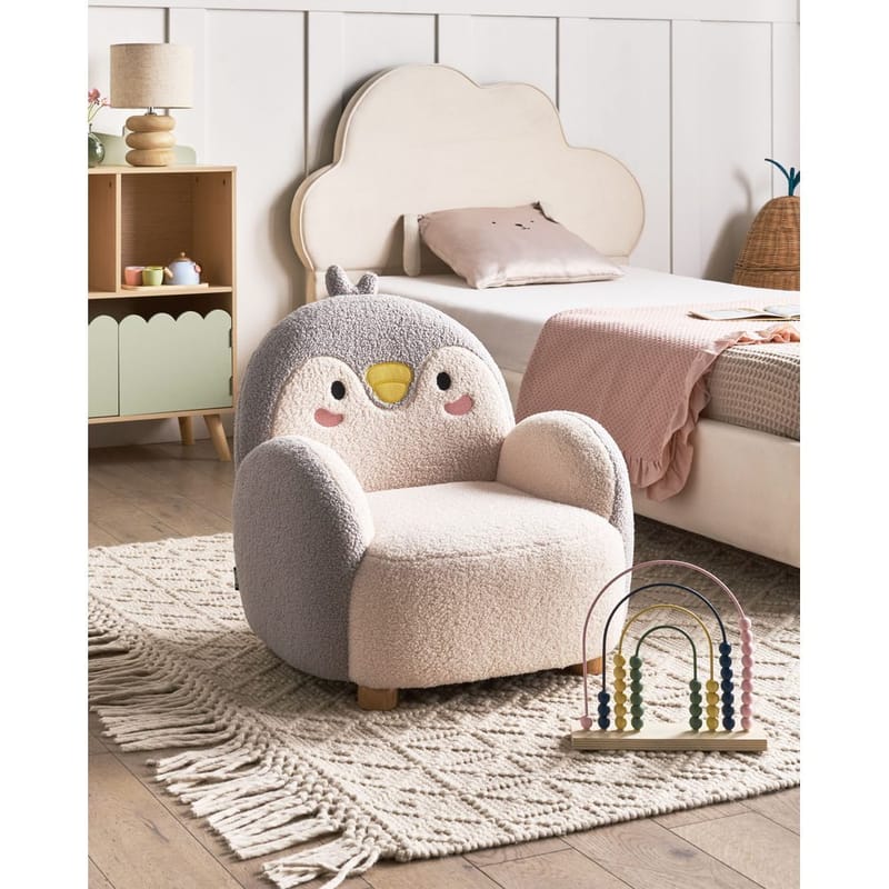 Barnelenestol Hervik - Grå, hvit, brun/ 50x55x60 - Møbler - Barnemøbler - Barnestol - Barnelenestol