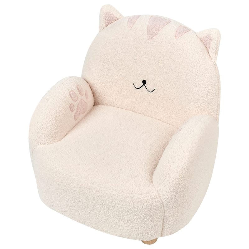 Barnelenestol Zoar - Hvit, brun - Møbler - Barnemøbler - Barnestol - Barnelenestol