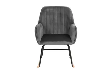 Anrew Gyngestol Fløyel - Grå - Møbler - Barnemøbler - Barnestol - Gynestol barn