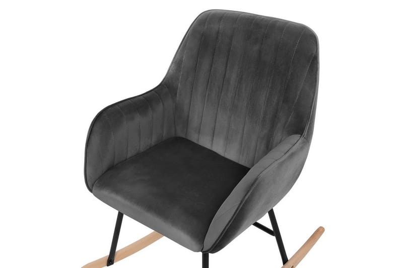 Anrew Gyngestol Fløyel - Grå - Møbler - Barnemøbler - Barnestol - Gynestol barn