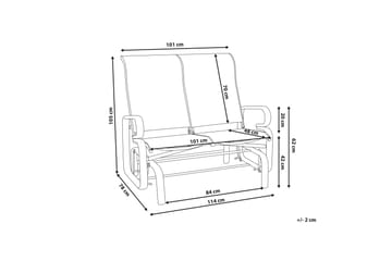 Chapau GungBenk - Brun - Hagemøbler & utemiljø - Utesofa - Hagebenk & utebenk