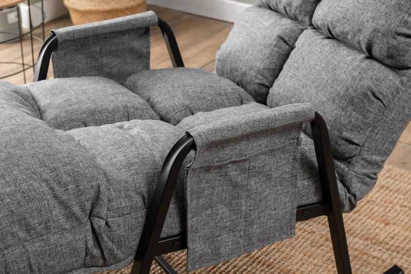 Gyngestol Atelier Del Sofa Lena Single (60 x 60 x 70 cm) Lysegrå - Lysegrå - Møbler - Barnemøbler - Barnestol - Gynestol barn
