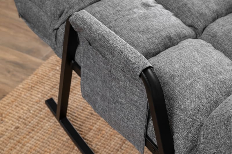 Gyngestol Atelier Del Sofa Lena Single (60 x 60 x 70 cm) Lysegrå - Lysegrå - Møbler - Barnemøbler - Barnestol - Gynestol barn