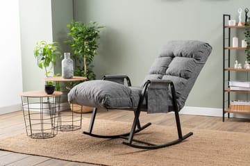 Gyngestol Atelier Del Sofa Lena Single (60 x 60 x 70 cm) Lysegrå - Lysegrå - Møbler - Barnemøbler - Barnestol - Gynestol barn