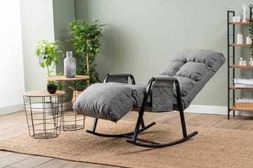 Gyngestol Atelier Del Sofa Lena Single (60 x 60 x 70 cm) Lysegrå - Lysegrå - Møbler - Barnemøbler - Barnestol - Gynestol barn