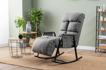 Gyngestol Atelier Del Sofa Lena Single (60 x 60 x 70 cm) Lysegrå - Lysegrå - Møbler - Barnemøbler - Barnestol - Gynestol barn