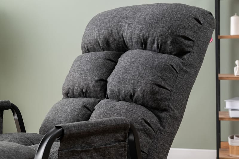 Gyngestol Atelier Del Sofa Lena Single (60 x 60 x 70 cm) Mørk grå - Mørkegrå - Møbler - Barnemøbler - Barnestol - Gynestol barn