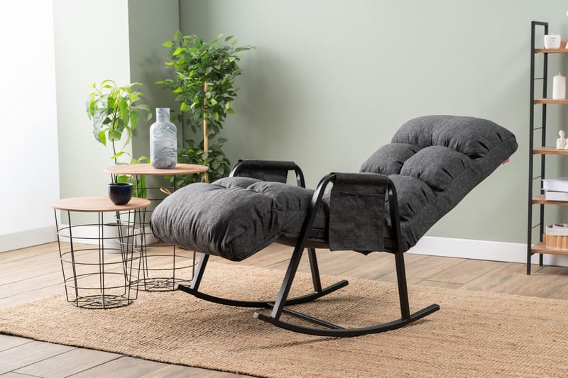Gyngestol Atelier Del Sofa Lena Single (60 x 60 x 70 cm) Mørk grå - Mørkegrå - Møbler - Barnemøbler - Barnestol - Gynestol barn
