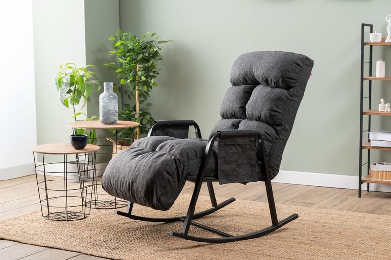 Gyngestol Atelier Del Sofa Lena Single (60 x 60 x 70 cm) Mørk grå - Mørkegrå - Møbler - Barnemøbler - Barnestol - Gynestol barn