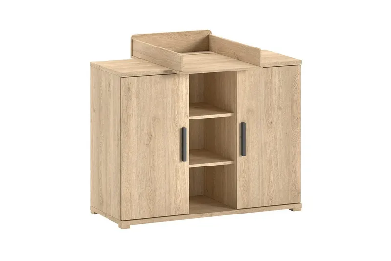 Byrå med skötbord Baby Säng Garderob Jaxx Sam Jaxx oak - Møbler - Barnemøbler - Barnemøbelsett