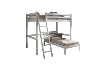 Enkeltseng og matchende sammenrullbar ryggelamellbunn Pino Mezzanine 140 x 200 cm - 140 x 200 cm - Møbler - Barnemøbler - Barneseng & Juniorseng