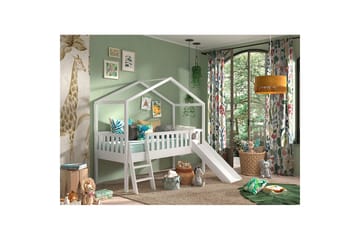 Husseng med gjerdeskuff Dallas 90x200 cm Antrasitt - Antrasitt - Møbler - Barnemøbler - Barneseng & Juniorseng