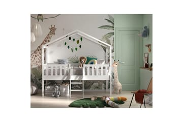 Husseng med stige Dallas 90x200 cm Hvit - Møbler - Barnemøbler - Barneseng & Juniorseng