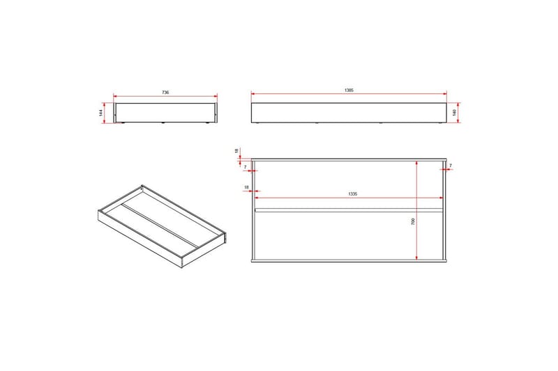 Juniorseng med skuff Småbarnsseng Hvit - Hvit - Møbler - Barnemøbler - Barneseng & Juniorseng - Barneseng med oppbevaring