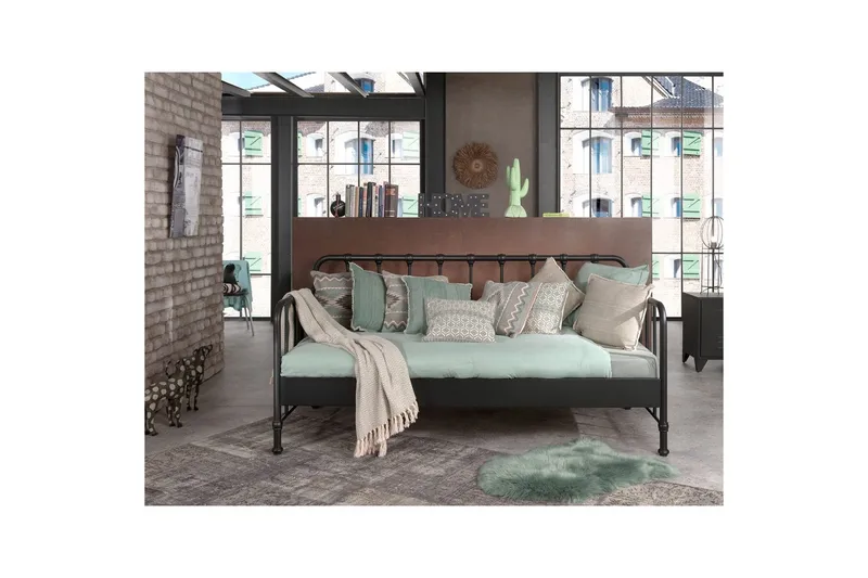 Køyeseng Bronxx svart 90x200 cm - Møbler - Barnemøbler - Barneseng & Juniorseng