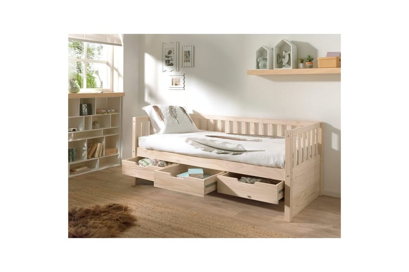 Kabin seng Fritz Naturlig, Med skuff - Naturlig, Med skuff - Møbler - Barnemøbler - Barneseng & Juniorseng - Barneseng med oppbevaring