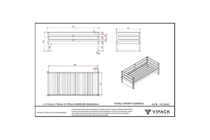 Kabin seng Margarit - Møbler - Barnemøbler - Barneseng & Juniorseng