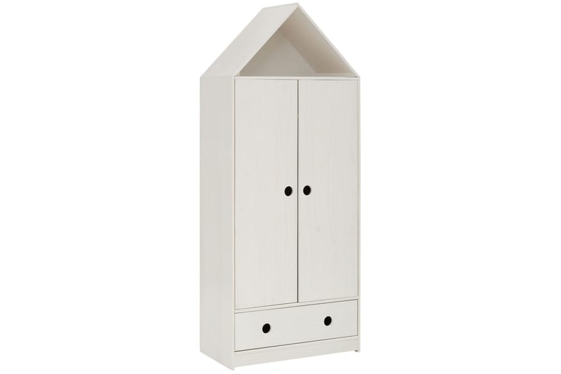 Barnegarderobe Junapie 75x180 cm - Hvit - Barnegarderobe